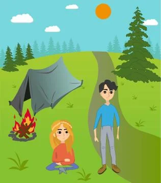 Camping Stock Illustration