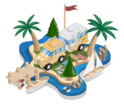 Camping. Stock Illustration