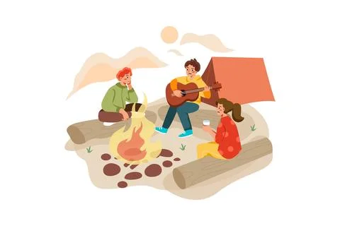 Camping Illustration Stock Illustration