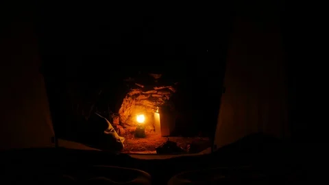 Camping lamp Stock Footage 79009179