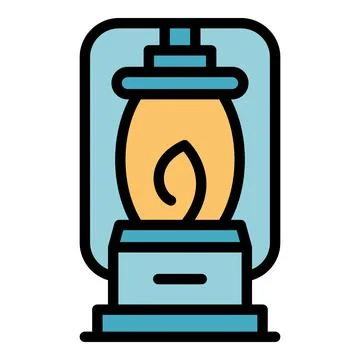 Camping lamp icon vector flat Stockillustratie