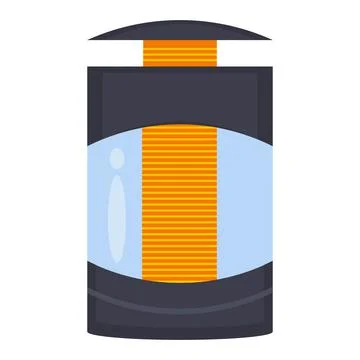 Camping lamp vector illustration icon isolated white background. Camp fire la Stock Illustration