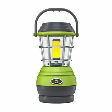 Camping lantern 3D Camping lantern 3D render illustration isolated on whit... Stock Photos