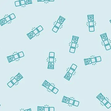 Camping lantern glamping line seamless pattern Illustrazione stock