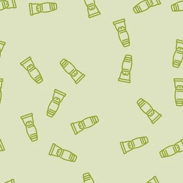 Camping lantern glamping line vector seamless pattern Illustrazione stock