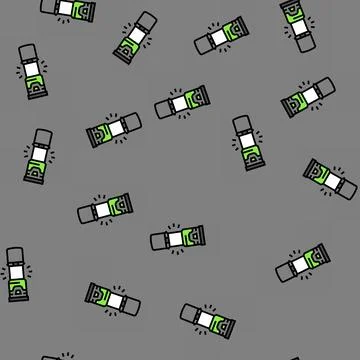 Camping lantern glamping vector seamless pattern Stock Illustration