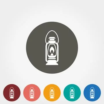 Camping lantern icon Stock Illustration