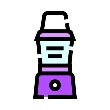 Camping lantern producing portable light line icon Stock Illustration