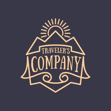 Camping logo Stock Illustration
