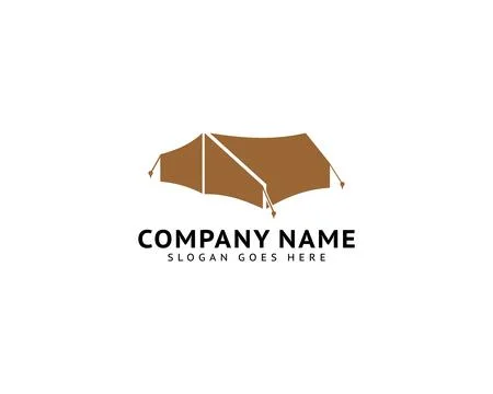 Camping logo template vector design element Stock Illustration