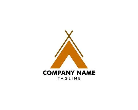 Camping Logo Template Vector Stock Illustration