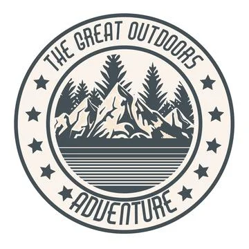 Camping mountains patch Illustrazione stock