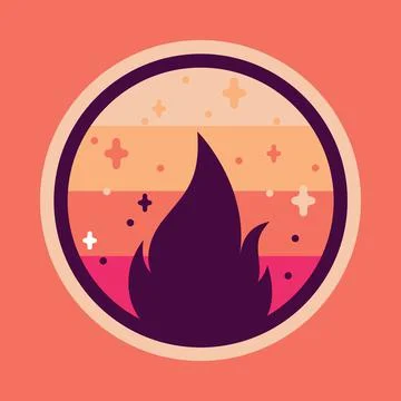 Camping nature wild badge patch pin graphic illustration vector art t-shirt d Illustrazione stock