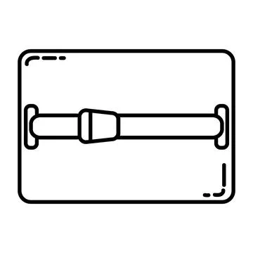 Camping pad flat line icon. Sitting pad camping or hiking element vector stoc Stock Illustration