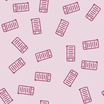 Camping pad glamping line vector seamless pattern Illustrazione stock