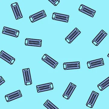 Camping pad glamping vector seamless pattern Illustrazione stock