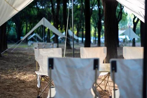 Camping in the park Stock Photos