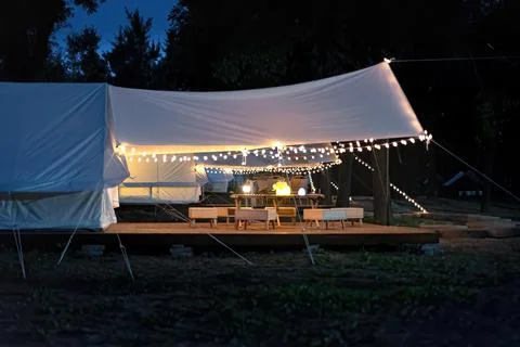 Camping in the park Stock Photos