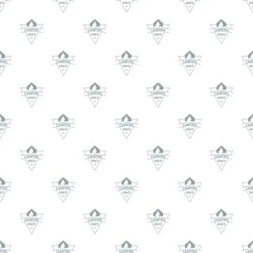 Camping pattern vector seamless Illustrazione stock