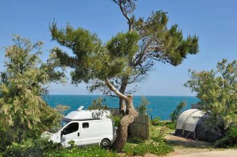 At the camping Stock Photos