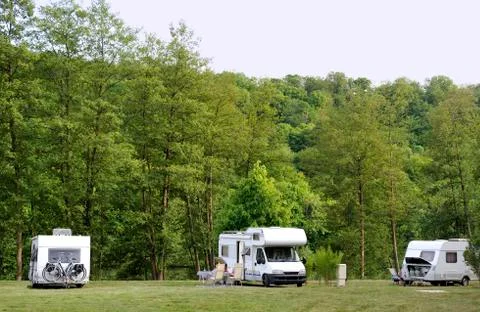 At the camping Stock Photos