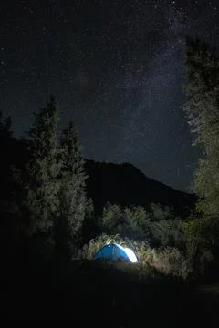 Camping Foto stock