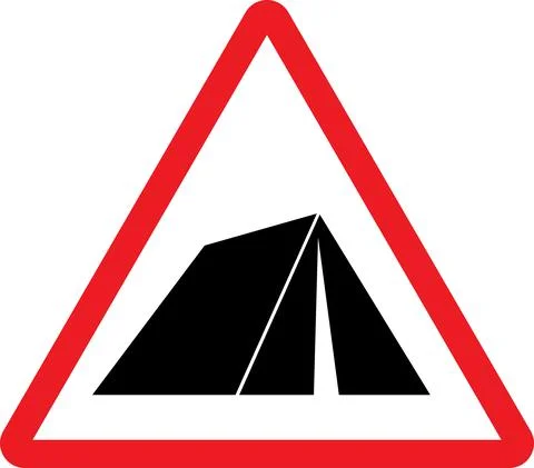 Camping prohibited sign. Stock Illustration