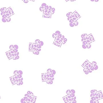 Camping relax glyph vector seamless pattern flat Stock Illustration