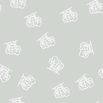 Camping relax line vector seamless pattern flat Stock Illustration