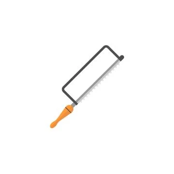Camping saw flat icon, build repair elements Stock Illustration