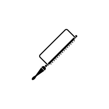 Camping saw solid icon, build repair Stock Illustration