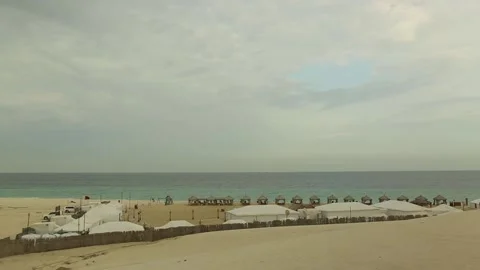 Camping by the sea in Qatar Video stock 130879543