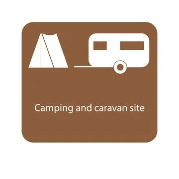 Camping sign Stock Illustration
