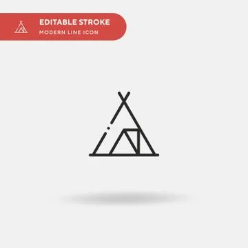 Camping Simple vector icon. Illustration symbol design template for web mobil Stock Illustration