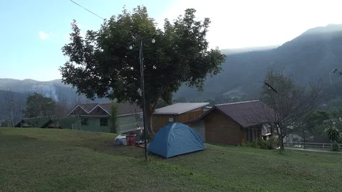 The camping site in Mae Hong Son, Thailand Stock Footage 101204624