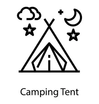 Camping Site Vector Stock Illustration