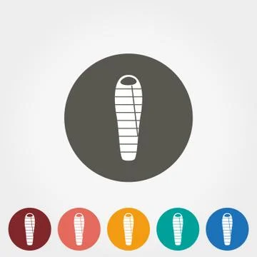 Camping sleeping bag icon Stock Illustration