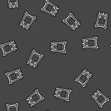 Camping stove titanium ultralight vector seamless pattern イラスト素材