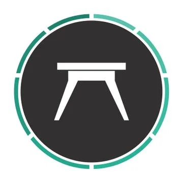 Camping table computer symbol 스톡 일러스트