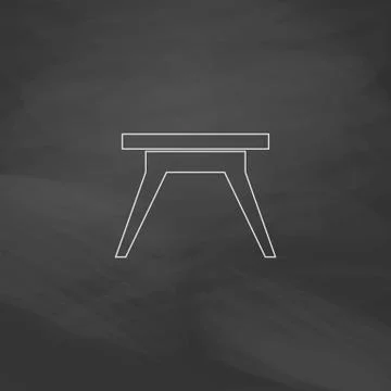 Camping table computer symbol 스톡 일러스트