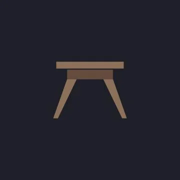 Camping table computer symbol 스톡 일러스트