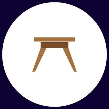 Camping table computer symbol 스톡 일러스트