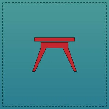 Camping table computer symbol Stock Illustration