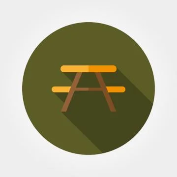 Camping table icon Stock Illustration