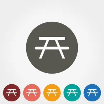 Camping table icon Stock Illustration