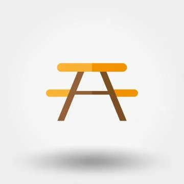 Camping table icon Stock Illustration