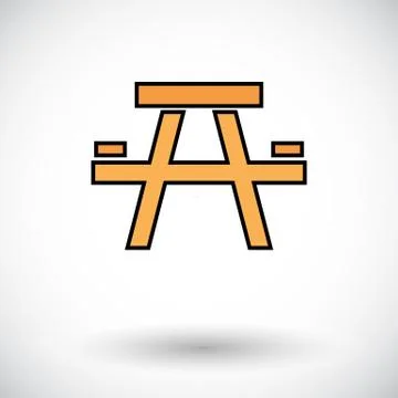 Camping table Stock Illustration