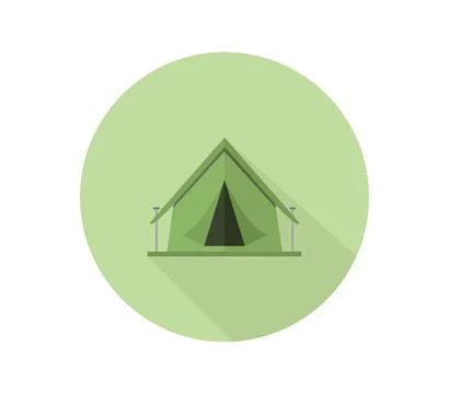 Camping tent icon illustrated in vector on white background Stock Illustration