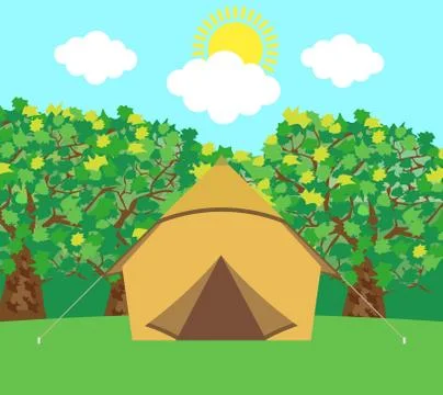 Camping tent icon Stock Illustration