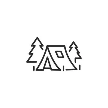 Camping Tent Icon Illustrazione stock